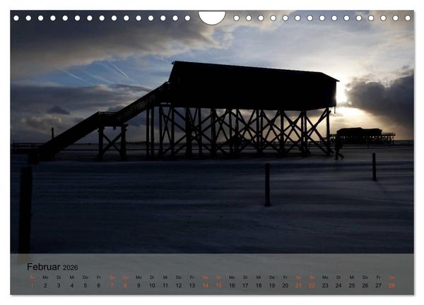 Produktbild: am strand von SANKT PETER-ORDING (Wandkalender 2026 DIN A4 quer), CALVENDO Monatskalender