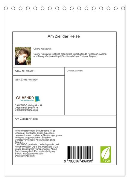 Produktbild: Am Ziel der Reise (Tischkalender 2026 DIN A5 hoch), CALVENDO Monatskalender