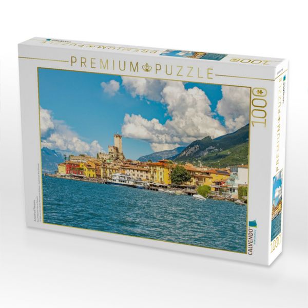 Produktbild: CALVENDO Puzzle Aussicht auf Malcesine | 1000 Teile Lege-Gr&ouml;&szlig;e 64x48cm Foto-Puzzle f&uuml;r gl&uuml;ckliche Stunden