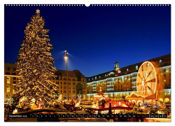 Produktbild: Dresden - Wundersch&ouml;nes Elbflorenz (hochwertiger Premium Wandkalender 2026 DIN A2 quer), Kunstdruck in Hochglanz