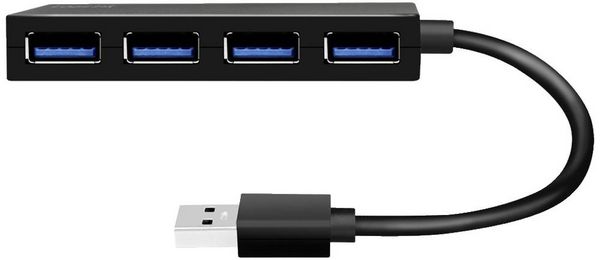 Produktbild: LogiLink UA0396 USB-Hub 4 Port USB-A USB 3.2 Gen1 5 GBit/s Schwarz UA0396