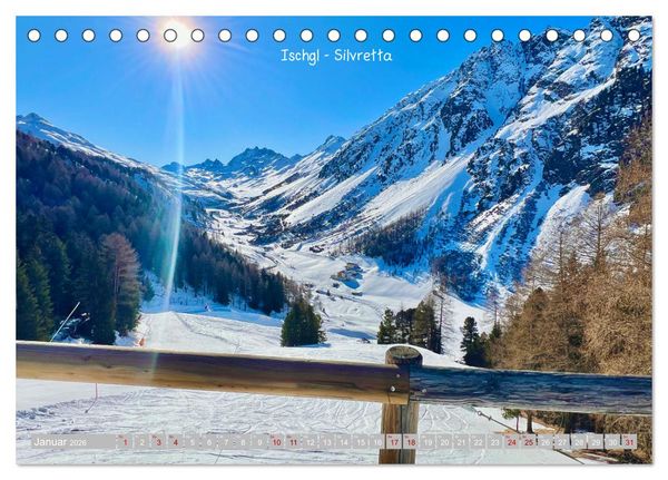 Produktbild: Winterdreams - Lech, Leutasch, Gurgl, Ischgl, S&ouml;lden (Tischkalender 2026 DIN A5 quer), CALVENDO Monatskalender