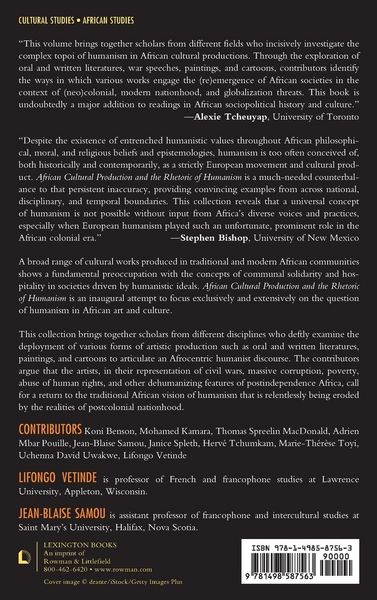 Produktbild: African Cultural Production and the Rhetoric of Humanism