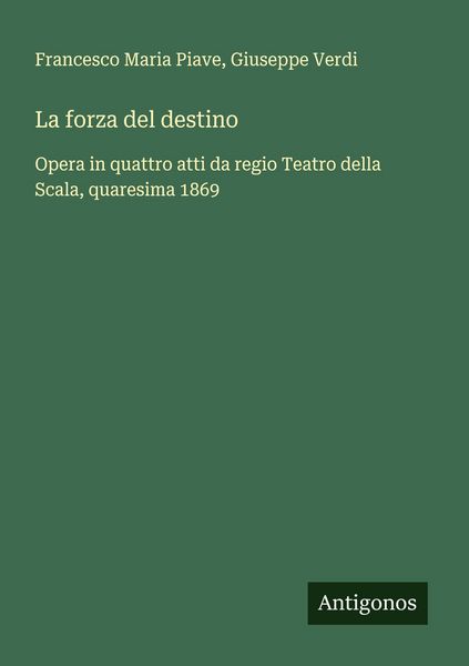 Produktbild: La forza del destino