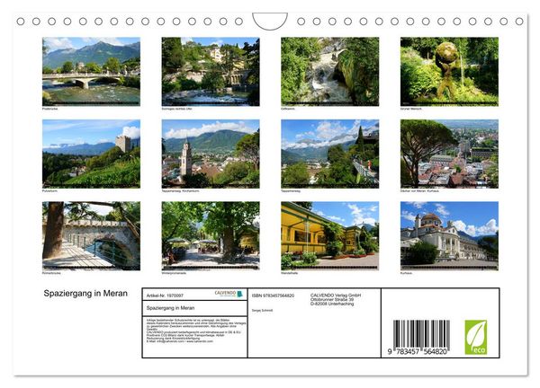 Produktbild: Spaziergang in Meran (Wandkalender 2026 DIN A4 quer), CALVENDO Monatskalender