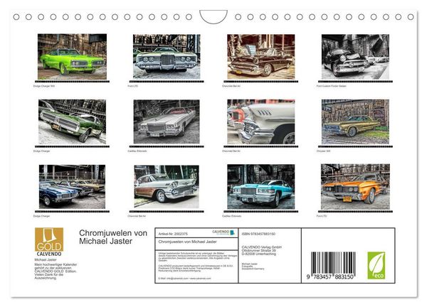 Produktbild: Chromjuwelen von Michael Jaster (Wandkalender 2026 DIN A4 quer), CALVENDO Monatskalender