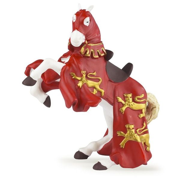 Spielfigur Pferd des Richard Löwenherz rot 7cm