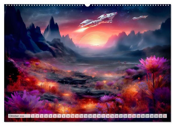 Produktbild: Extraterrestrisch - Auf fremden Planeten (hochwertiger Premium Wandkalender 2026 DIN A2 quer), Kunstdruck in Hochglanz