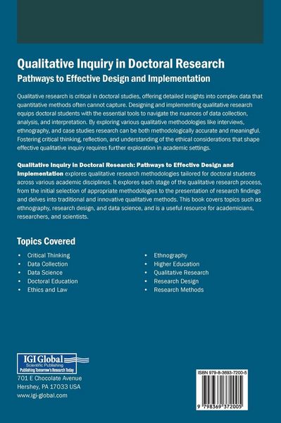 Produktbild: Qualitative Inquiry in Doctoral Research