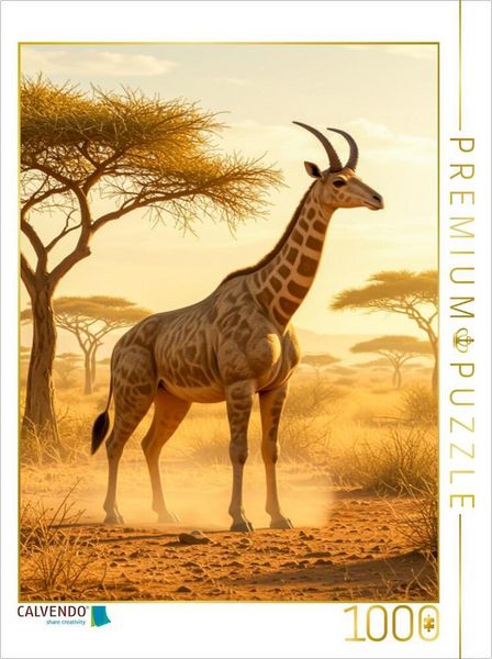 Produktbild: CALVENDO Puzzle Sivatherium, gigantische Ur-Giraffe mit Geweih | 1000 Teile Lege-Gr&ouml;&szlig;e 64x48cm Foto-Puzzle f&uuml;r gl&uuml;ckliche Stunden