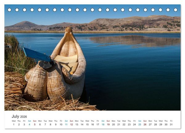 Produktbild: Mysterious Peru (Desk Calendar 2026 DIN A5 landscape), CALVENDO 12 Month DeskCalendar