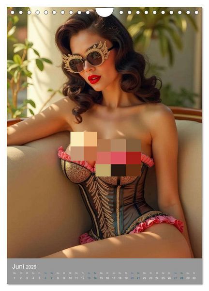 Produktbild: Pinup-Diven (Wandkalender 2026 DIN A4 hoch), CALVENDO Monatskalender