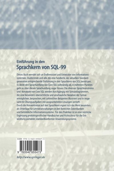 Produktbild: Einf&uuml;hrung in den Sprachkern von SQL-99