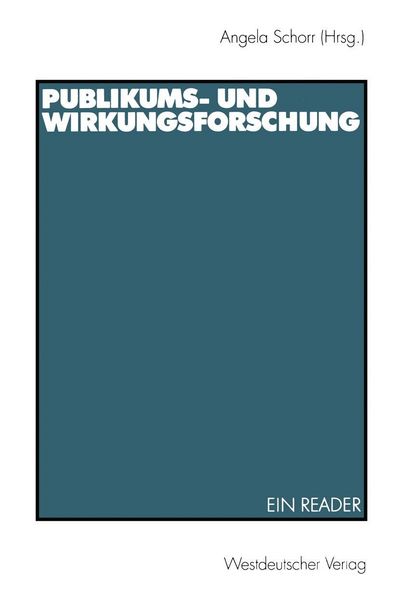 Produktbild: Publikums- und Wirkungsforschung