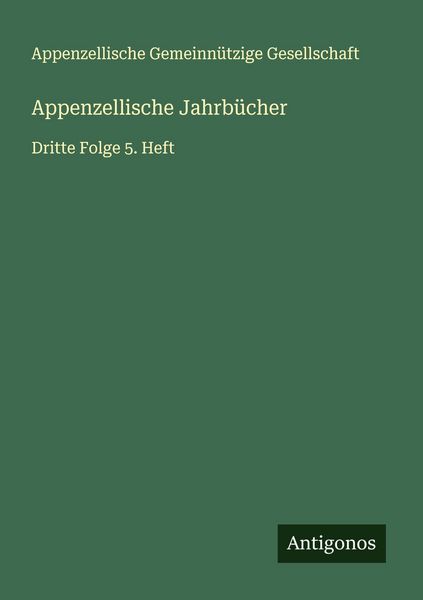 Produktbild: Appenzellische Jahrb&uuml;cher