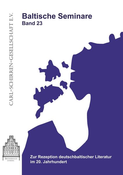 Produktbild: Zur Rezeption deutschbaltischer Literatur im 20. Jahrhundert