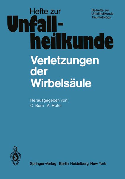 Produktbild: Verletzungen der Wirbels&auml;ule