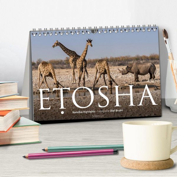 Produktbild: ETOSHA &ndash; Namibia Highlights (Tischkalender 2026 DIN A5 quer), CALVENDO Monatskalender