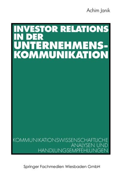 Produktbild: Investor Relations in der Unternehmenskommunikation