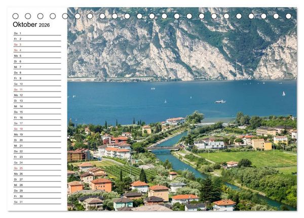 Produktbild: WUNDERBARER GARDASEE Riva del Garda und Torbole (Tischkalender 2026 DIN A5 quer), CALVENDO Monatskalender