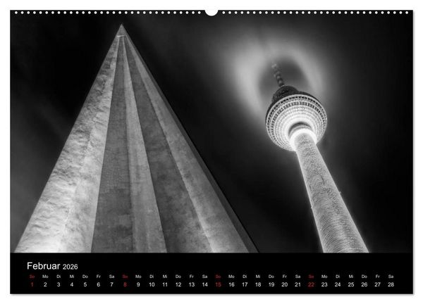 Produktbild: Berlin Monochrome (hochwertiger Premium Wandkalender 2026 DIN A2 quer), Kunstdruck in Hochglanz