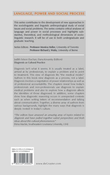 Produktbild: Diagnosis as Cultural Practice