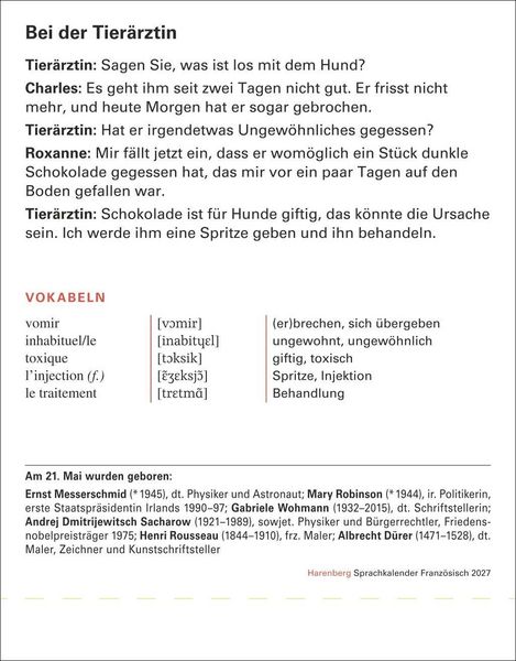 Produktbild: Franz&ouml;sisch Sprachkalender 2027 - Franz&ouml;sisch lernen leicht gemacht - Tagesabrei&szlig;kalender
