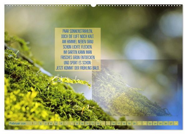 Produktbild: Stimmungsreigen Gef&uuml;hlvolle Texte und Bilder (Wandkalender 2026 DIN A2 quer), CALVENDO Monatskalender