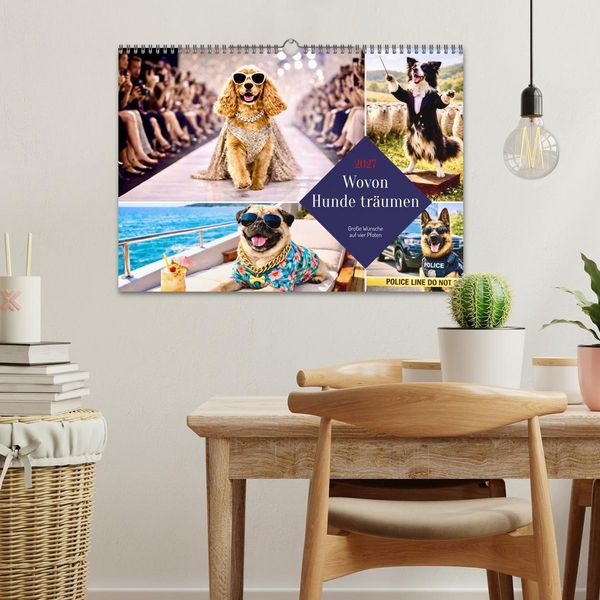 Produktbild: Wovon Hunde tr&auml;umen (Wandkalender 2027 DIN A3 quer), CALVENDO Monatskalender