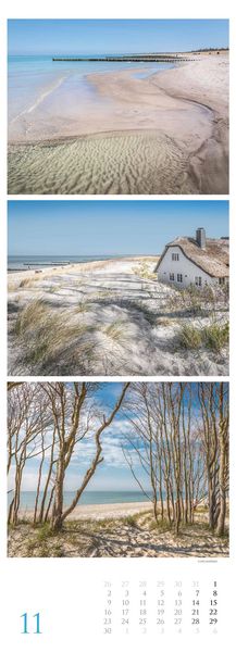 Strandgeflüster - Momente am Meer 2026 - Streifenkalender XXL 25x69 cm - Bildkalender im Hochformat - Wandkalender - Wandplaner - Strandkalender - Deu