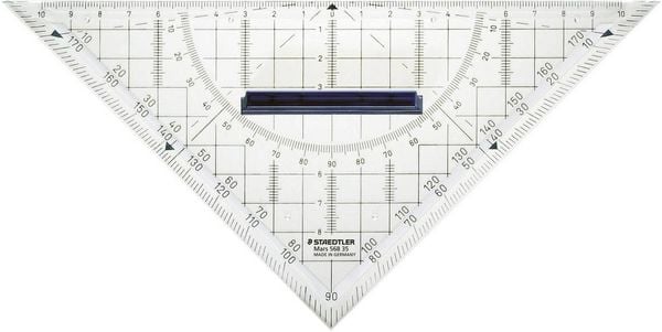 STAEDTLER Geometriedreieck Mars 568 Länge 22 cm mit abnehmbarem Griff