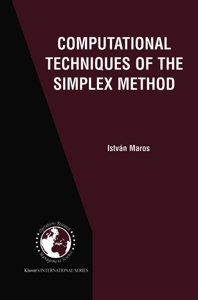 Produktbild: Computational Techniques of the Simplex Method