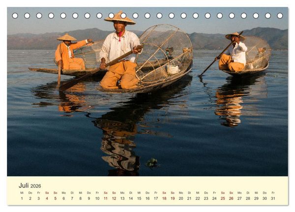 Produktbild: Leben in Myanmar (Tischkalender 2026 DIN A5 quer), CALVENDO Monatskalender