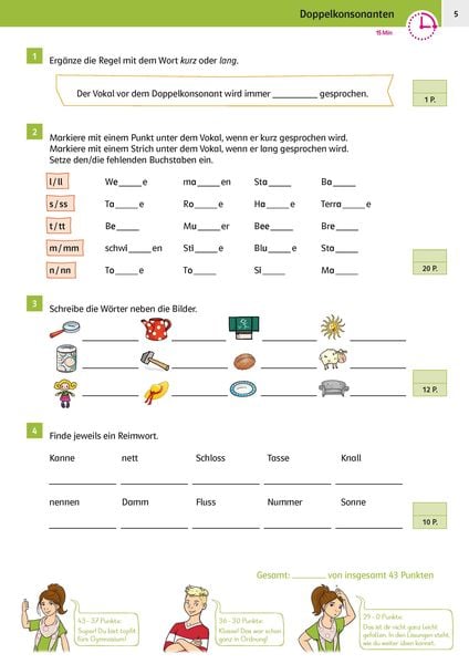 Produktbild: Klett Sicher ins Gymnasium 15-Minuten-Kurztests Deutsch 4. Klasse