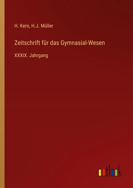 Produktbild: Zeitschrift f&uuml;r das Gymnasial-Wesen