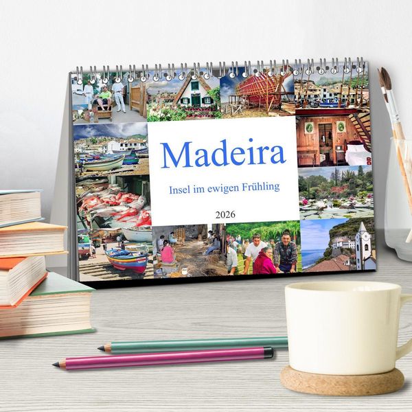 Produktbild: Madeira, Insel im ewigen Fr&uuml;hling (Tischkalender 2026 DIN A5 quer), CALVENDO Monatskalender