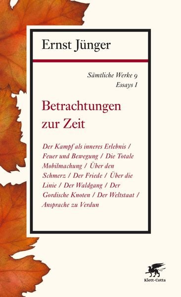 Sämtliche Werke - Band 9, Taschenbuch von Ernst Jünger, Klett Cotta, 978-3-608-96309-0