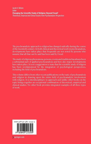 Produktbild: Changing the Scientific Study of Religion: Beyond Freud?
