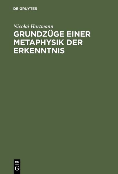 Produktbild: Grundz&uuml;ge einer Metaphysik der Erkenntnis