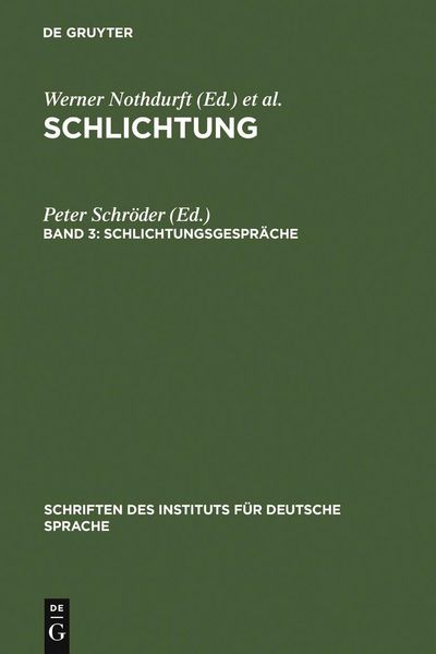 Produktbild: Schlichtungsgespr&auml;che