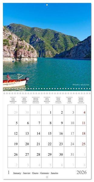 Produktbild: Albania - The Unknown beauty (Wall Calendar 2026 12 &times; 12 Inch) CALVENDO 12 Month Wall Calendar