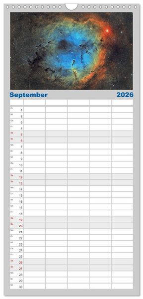 Produktbild: Familienplaner 2026 - Juwelen der Nacht mit 5 Spalten (Wandkalender, 21 x 45 cm) CALVENDO