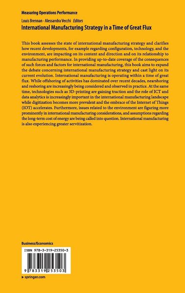 Produktbild: International Manufacturing Strategy in a Time of Great Flux