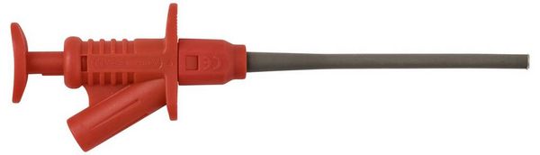 Produktbild: VOLTCRAFT MSK-122 rot Sicherheits-Klemmpr&uuml;fspitze Steckanschluss 4mm CAT II 1000V Rot