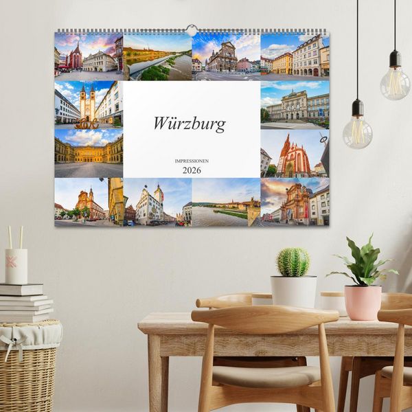 Produktbild: W&uuml;rzburg Impressionen (Wandkalender 2026 DIN A2 quer), CALVENDO Monatskalender