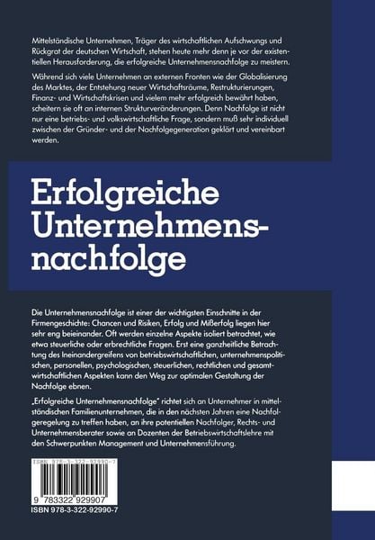 Produktbild: Erfolgreiche Unternehmensnachfolge