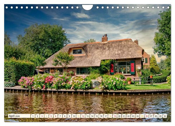 Produktbild: Reise durch die Niederlande - Giethoorn in der Provinz Overijssel (Wandkalender 2026 DIN A4 quer), CALVENDO Monatskalender