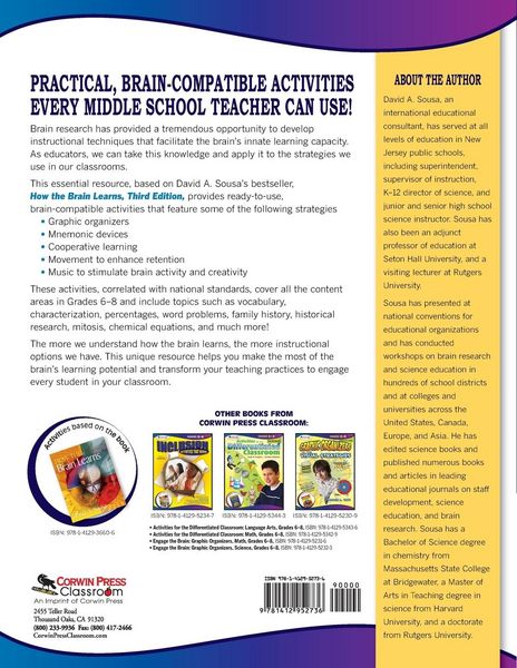 Produktbild: Brain-Compatible Activities, Grades 6-8