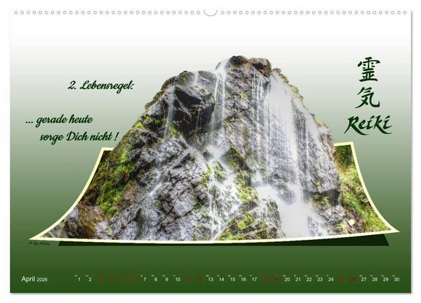 Produktbild: REIKI - Chakren und Lebensregeln (hochwertiger Premium Wandkalender 2026 DIN A2 quer), Kunstdruck in Hochglanz