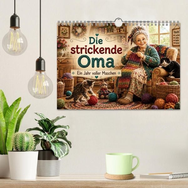 Produktbild: Die strickende Oma (Wandkalender 2027 DIN A4 quer), CALVENDO Monatskalender